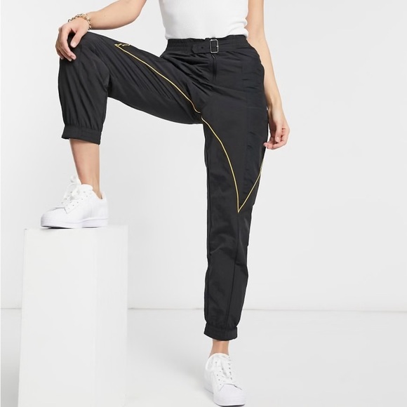 Adidas Originals x Paolina Russo Track Pants Women’s Small Black Yellow Joggers - Picture 1 of 6
